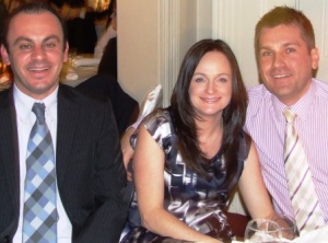 *Lots of wickets: Mark Cini (left) with Lisa and Paul Nicol.